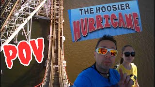 Hoosier Hurricane 30th Anniversary POV On-Ride Wooden Roller Coaster 2024 Indiana Beach Monticello