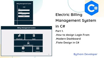How to Design Login From and dashboard in ( Electric Billing Management System) In C#