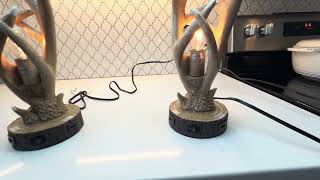 Dungoo Rustic Western Deer Table Lamps with Nightlight Set of 2 Review