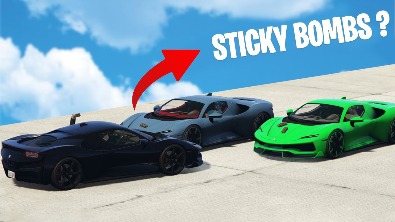 Sticky Bombs 😁 GTA 5 Stunt Races Black Fox YouTube