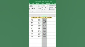 Growth Calculation in excel #shorts #excel