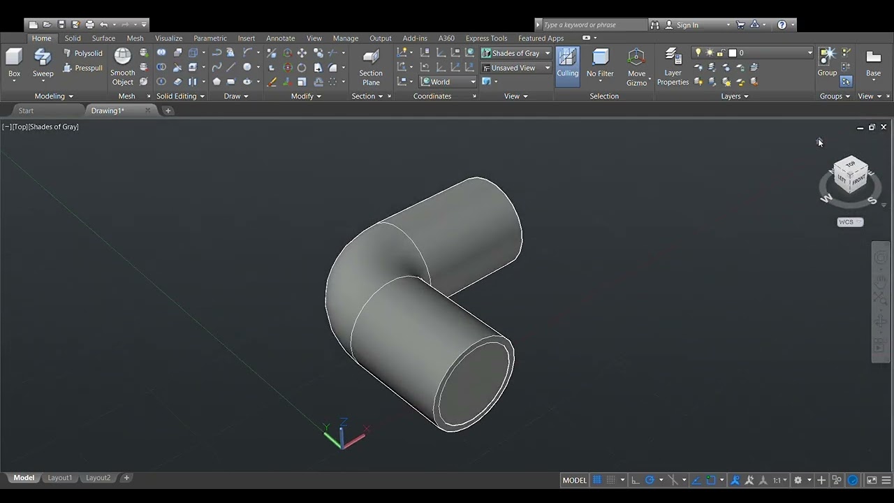 Autodesk AutoCAD - 3d pipe joint