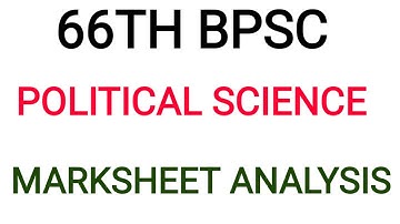66TH BPSC PSIR MARKSHEET ANALYSIS|#bpsc