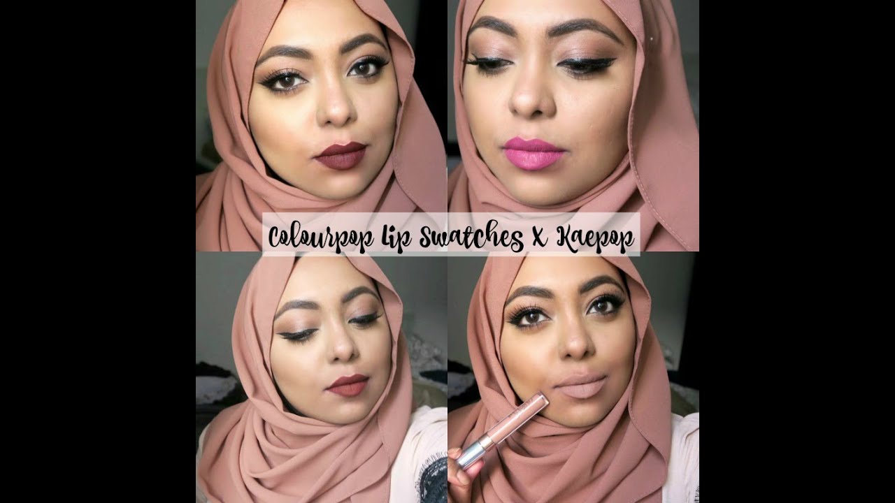 Colourpop Lip Swatches X KAEPOP - chi,kae & rooch on tanned skin