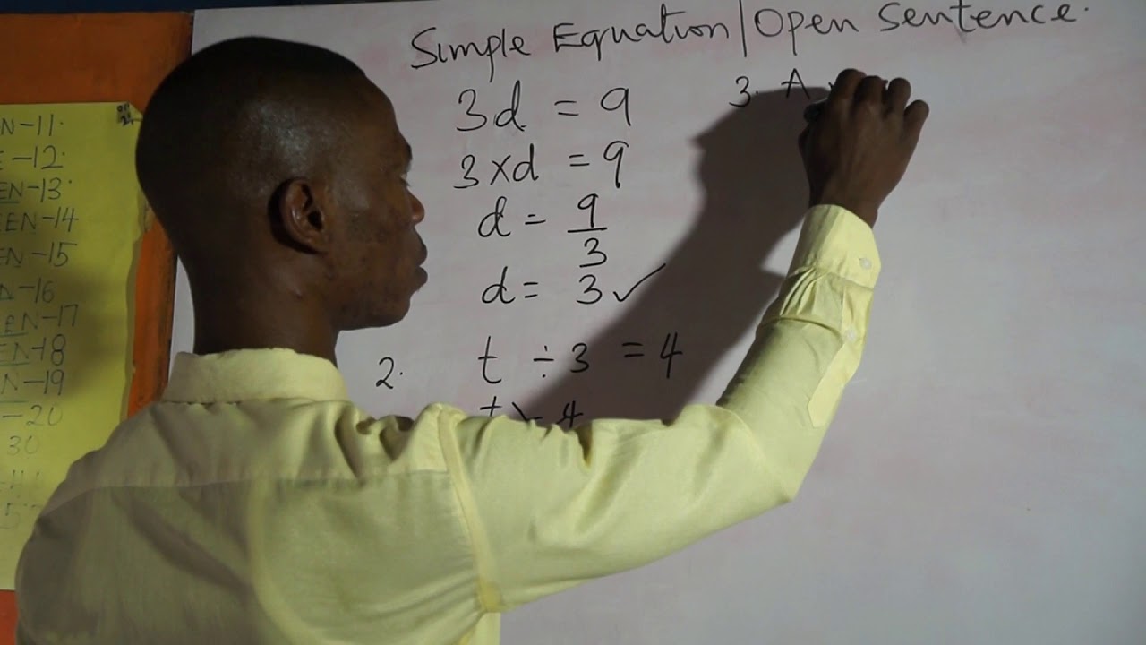 Simple Equation /Open Sentence demystified part 3 - YouTube