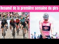 Résumé de la première semaine du Giro .