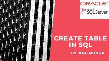 Create Table in SQL in Hindi || By : Anu Monga