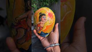 cute hanuman ji aam k upar ❤ | Summer Days Art Series – Day 2 | #shorts #hanumanji #arttutorial