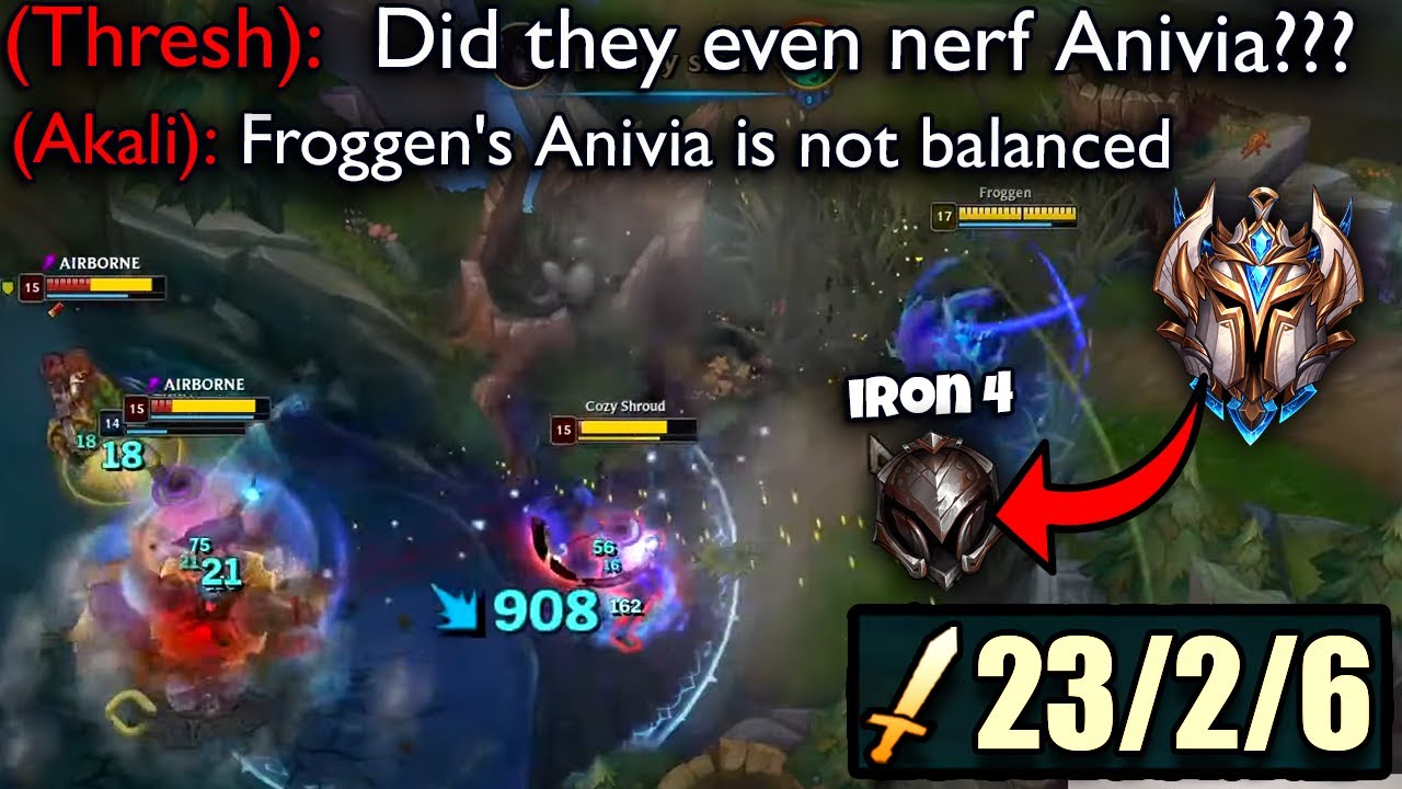 Rank 1 Anivia makes CHALLENGER players look like IRON 4 PLAYERS.