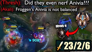 Rank 1 Anivia makes CHALLENGER players look like IRON 4 PLAYERS.