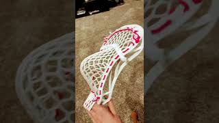 Old wolf rekon, strung inside mid low pocket #lacrosse #stringing #lacrossestick