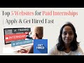 Top 5 Websites for Paid Internships | Apply & Get Hired Fast #PaidInternships #linkedin #internshala