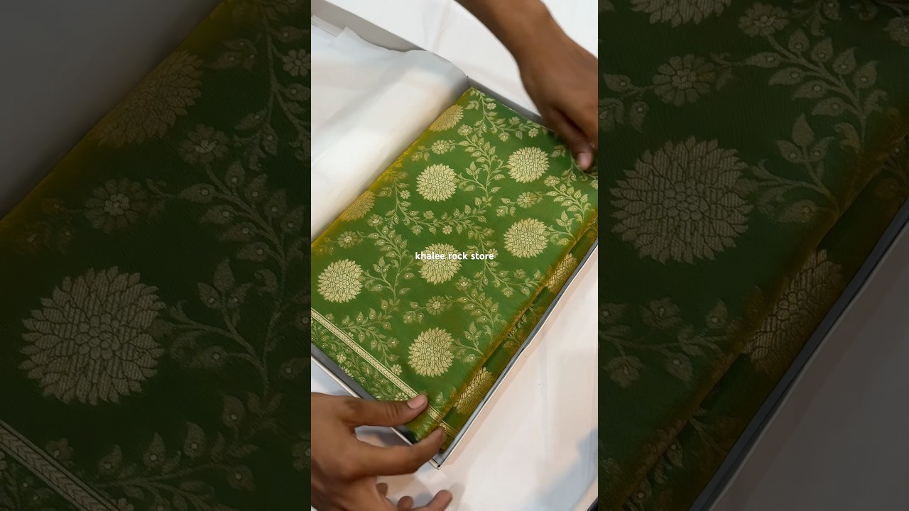 this is masterpiece katan silk banarasi sarees mehndi green buy now whatsapp 8081374935 