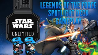 Star Wars Unlimited - Legends of the Force Spotlight Deck Gameplay