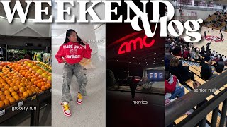 unfiltered weekend vlog 03 : senior night game, pics in the city, movies, grocery run, super bowl