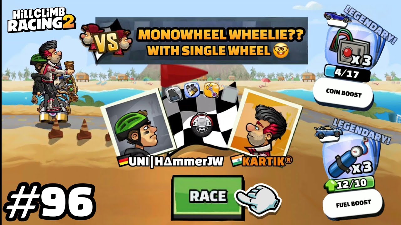 ВИЛЛИ С МОНОКОЛЕСОМ?? 🤣 В СПЕЦИАЛЬНЫХ ИСПЫТАНИЯХ - Hill Climb Racing 2