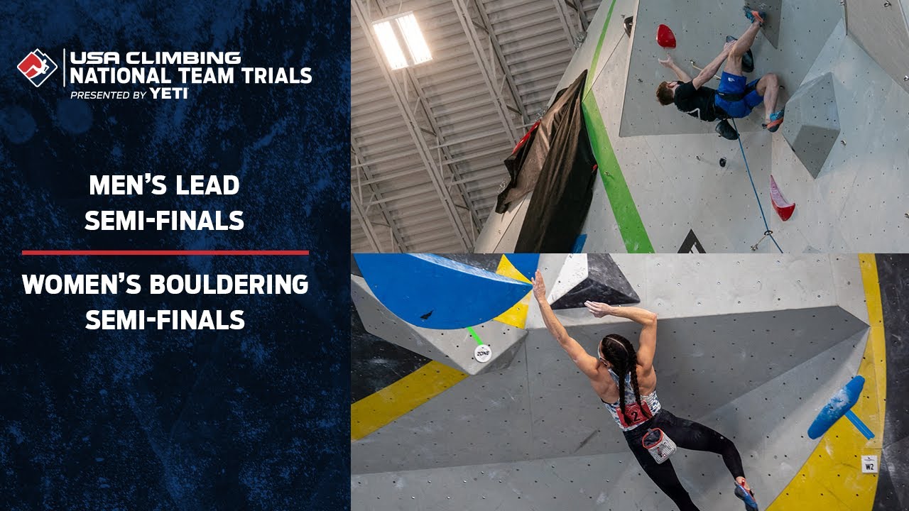 2021 USA Climbing National Team Trials Male Lead & Female Bouldering