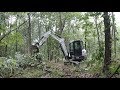 #58 Bobcat E45 Clearing, Burning, Stump Removal