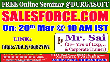 SALESFORCE.COM (FREE Seminar) Online Training @ DURGASOFT