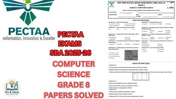 GRADE 8 COMPUTER SCIENCE PAPER PECTAA SBA MID TERM 2025-26