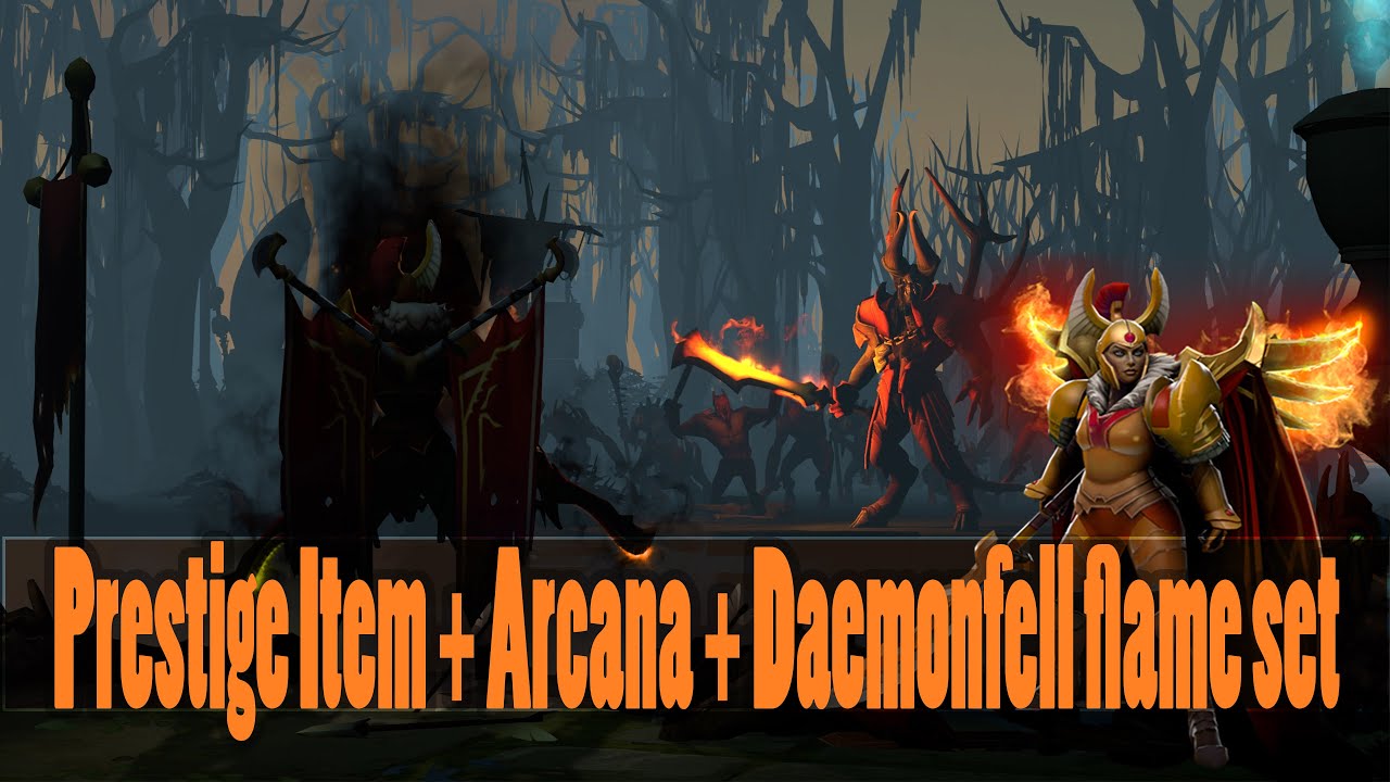 Legion Commander Prestige Item Arcana Daemonfell Flame Set Mix