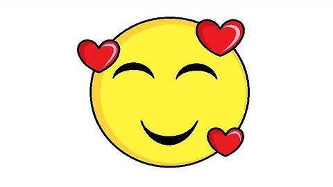 how to draw smiley with hearts | smiley drawing in ms paint | emoji drawing #purangondaliya