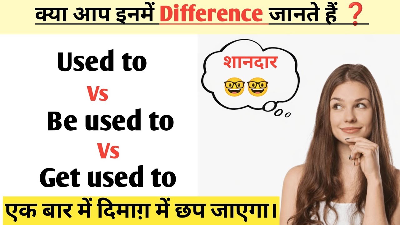 Used To vs Be Used To vs Get Used To | Difference With Examples | English Grammar With Explanation |