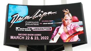 Dua Lipa Future Nostalgia Tour Concert Marquee The Forum Los Angeles California US January 15, 2022