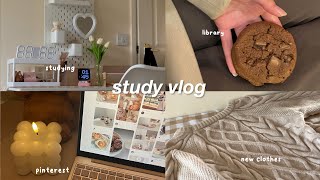 Study Vlog🫶🏻 Getting Out Of A Slump,Library Dates + New Clothes Ft.emmiol