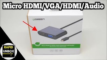 Micro HDMI to HDMI + VGA Converter with Audio - UGREEN - Unboxing