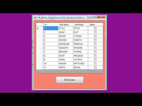 VB.NET Tutorial - How To Delete Datagridview Checked Rows Cell Using VB.NET  [ With Source Code ]