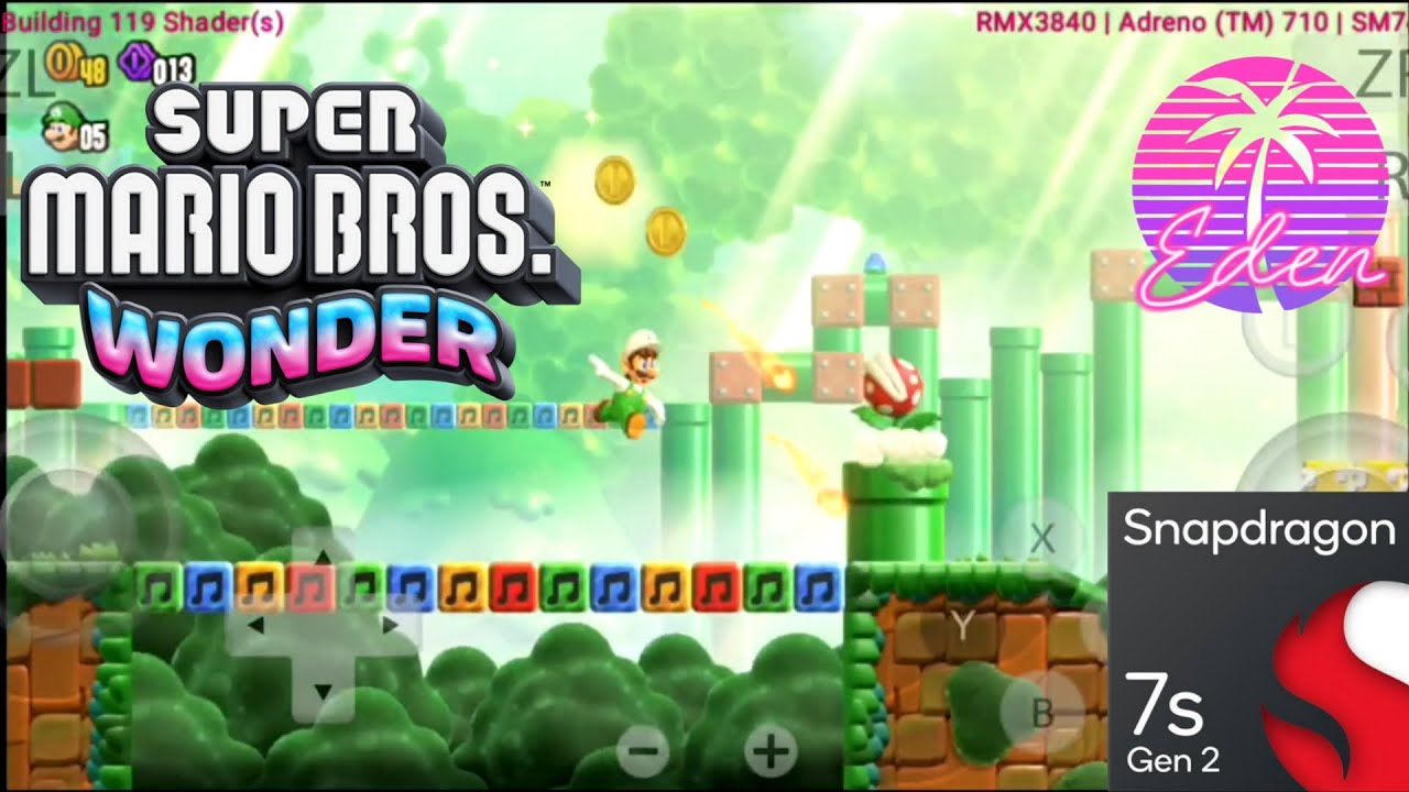 Super Mario Bros Wonder - Eden Nightly Legacy v28160 - Snapdragon 7s Gen 2 Realme 12 Pro+