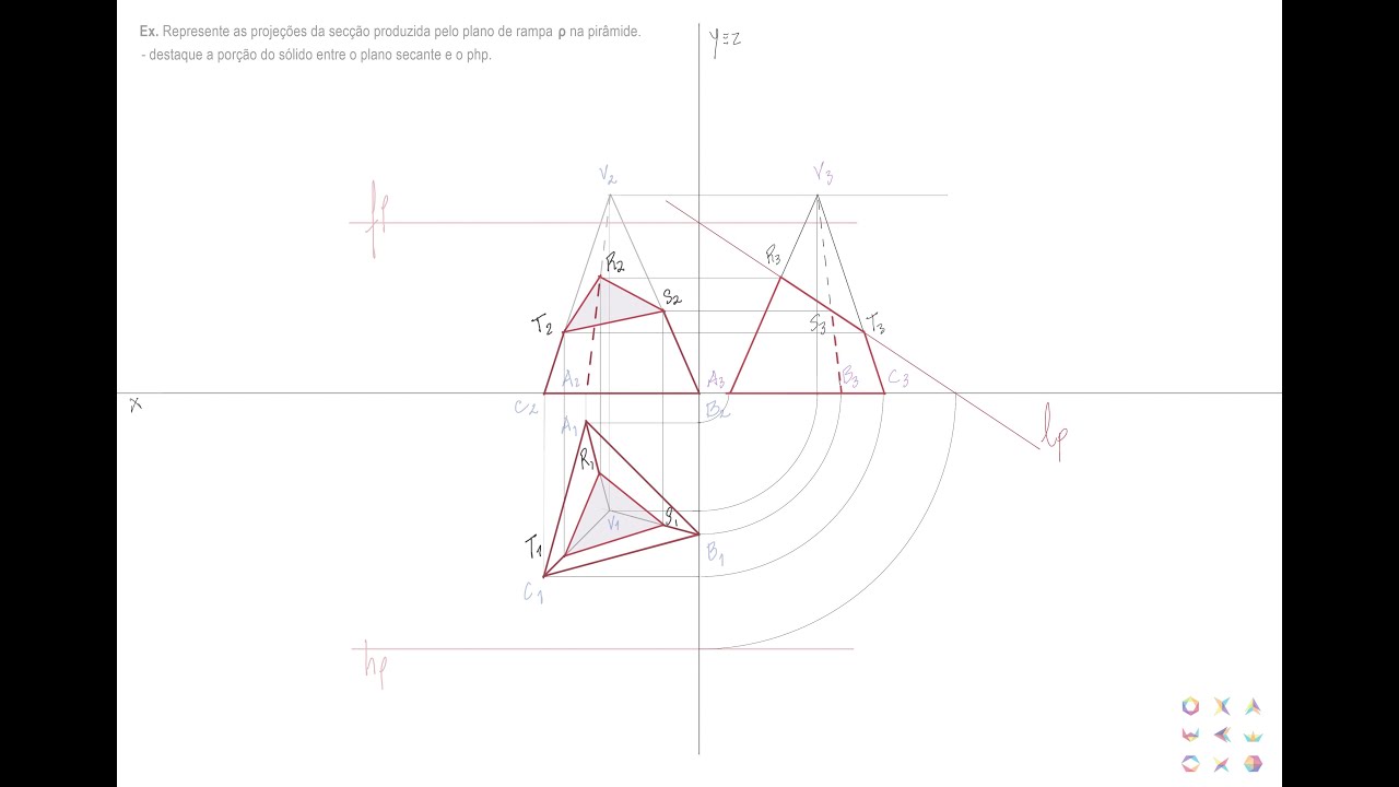 Secções em sólidos produzidas por planos de rampa