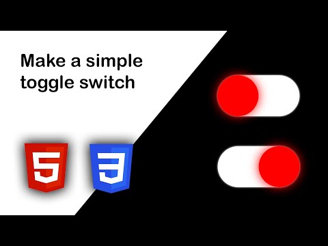 Make a cool and simple toggle switch with HTML and CSS