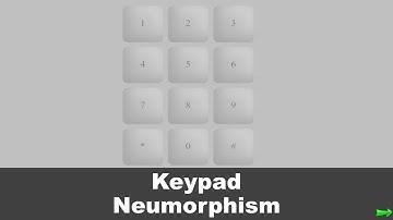 Design Keypad using CSS || HTML & CSS || Neumorphism