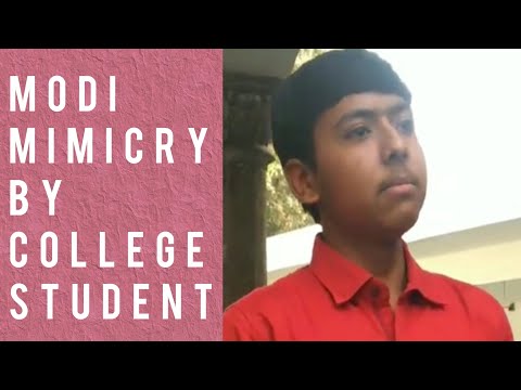 #Modi #Mimicry #ShyamRangeela Narendra Modi Mimicry by amdavad college student | Jr. Shyam Rangeela