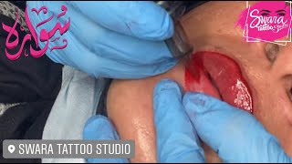 Tattoo lips تحديد وتوريد شفايف / Swara Tattoo Studio