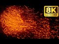 Burning Lithium Wool (Li 3) in MACRO | OLED TEST | REAL 8K | HDR10+
