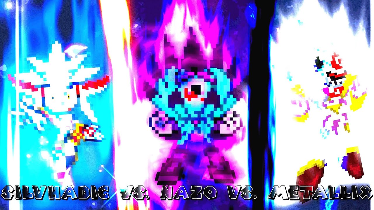 Silvhadic vs Nazo vs Metallix | Sonic Sprite Animation