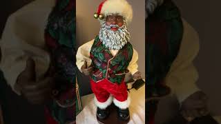 Vintage Jingle Bell Rock African American Santa Dancing Animated 1999