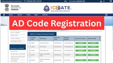AD Code Registration in ICEGATE | How to Apply AD Code | AD Code Process | Import Export Business