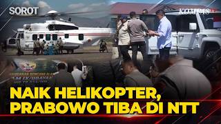Moments! Prabowo Arrives at NTT Post-Earthquake Location, Arrives by Helicopter