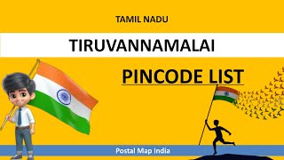 Tiruvannamalai District Pincode List || TAMIL NADU Zip Codes