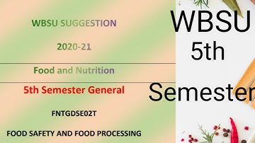 wbsu 5th semester food and nutrition general suggestion for 2020 21