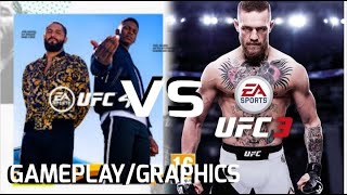 UFC 4 VS UFC 3 GAMEPLAY/GRAPHICS COMPARISON #1