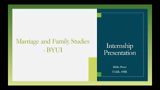 FAML 498R Internship Presentation