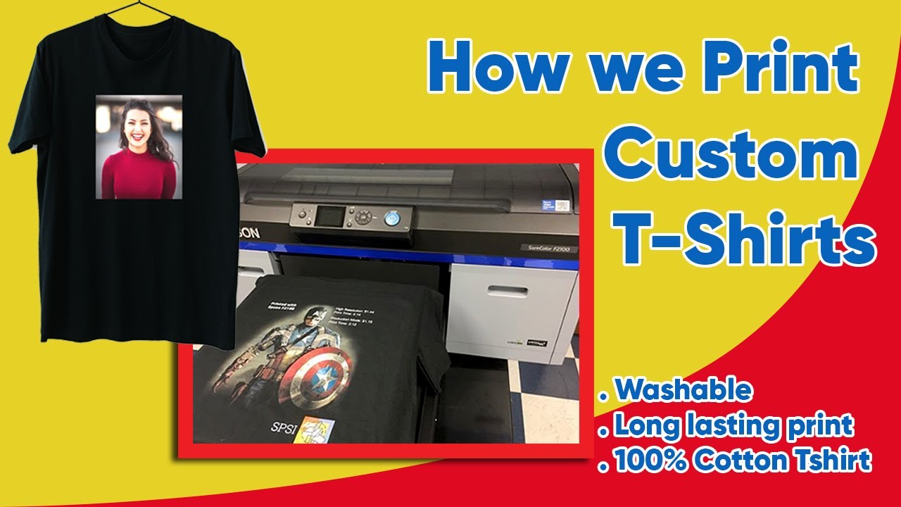 How Personalized T-shirt Print Through DTG Printing - YouTube