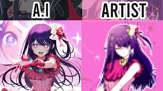 Ai vs. Artist Art Challenge: Who can draw Hoshino Ai better?