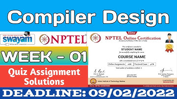 Compiler Design | NPTEL | Week 1 | Assignment 1 Solution | Jan 2022