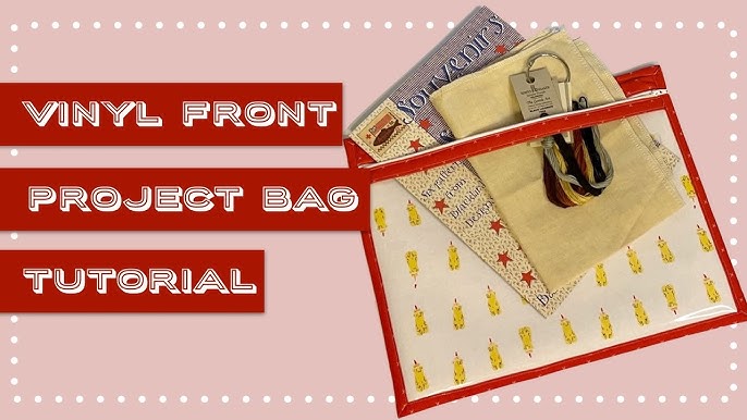 How to make an easy WIP Project Bag with Vinyl and a Zipper